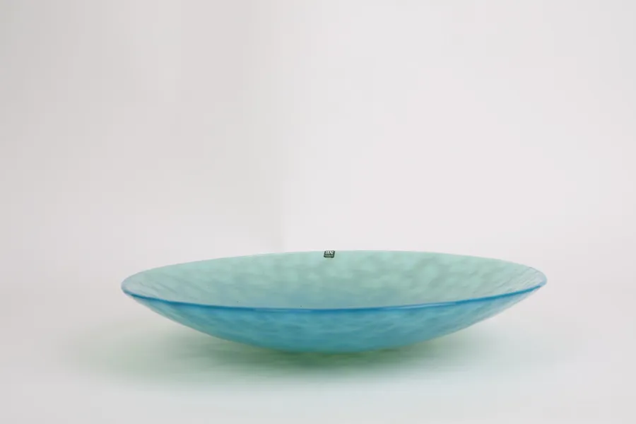 FAT, Eva Englund, "Malakit" Pukeberg konstglas, blågrönt, 1900-tal