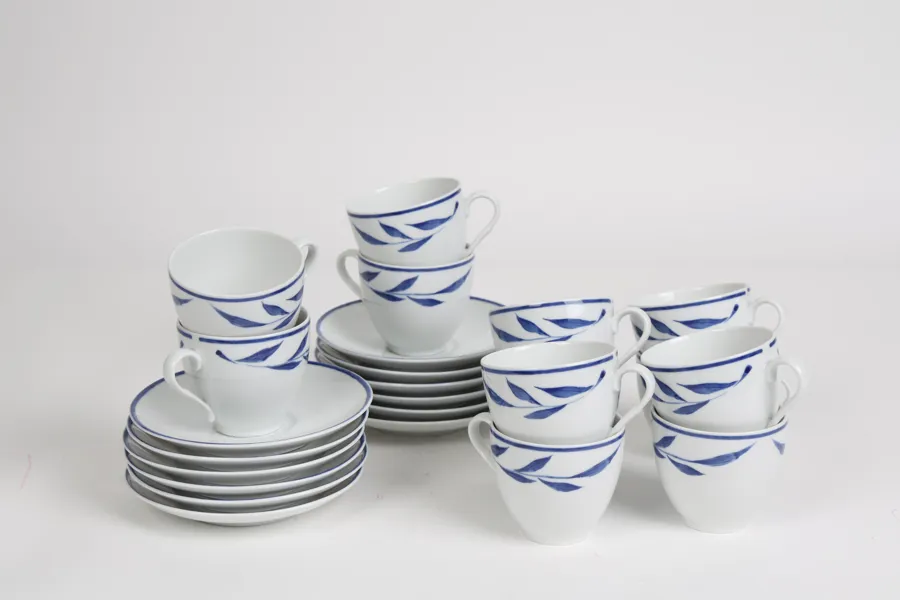 KAFFESERVIS, , "Blå Oliv", Schirnding, Tyskland.