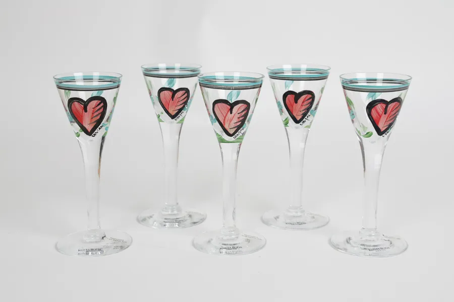 SNAPSGLAS, 5 st, Ulrica Hydman Vallien, Kosta Boda