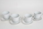 KAFFEKOPPAR MED FAT, 4 st, "Swedish Grace", Rörstrand