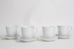 KAFFEKOPPAR MED FAT, 4 st, "Swedish Grace", Rörstrand