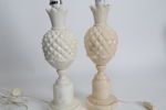 BORDSLAMPOR, ett par, alabaster, Italien, 1950-tal