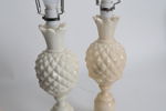 BORDSLAMPOR, ett par, alabaster, Italien, 1950-tal