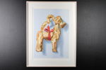 360 Litografi, Yrjö Edelmann "Wrapped Christmas Goat"