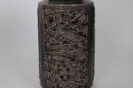 VAS, glaserad keramik, reliefdekor, 1900-talets mitt.