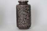 VAS, glaserad keramik, reliefdekor, 1900-talets mitt.