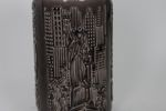 VAS, glaserad keramik, reliefdekor, 1900-talets mitt.