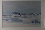 STURE LUNDGREN, akvarell, kustmotiv, 1989