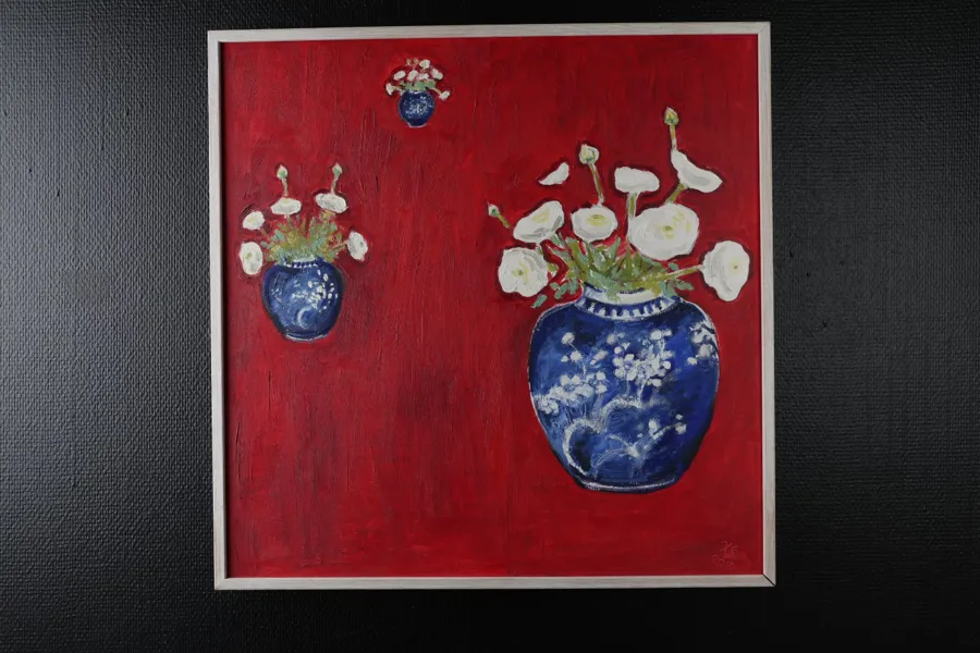 MÅLNING, olja på pannå, signerad KS, 2010