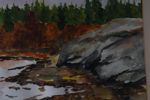 H. VIKMAN, akvarell på papper, höstlandskap, 1982