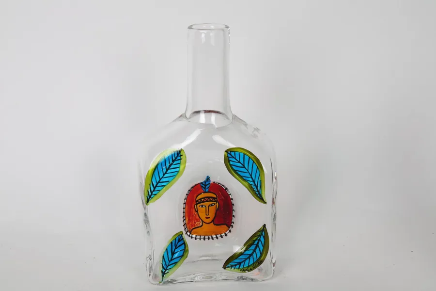 FLASKVAS, glas, Ulrica Hydman Vallien, 1900-talets slut