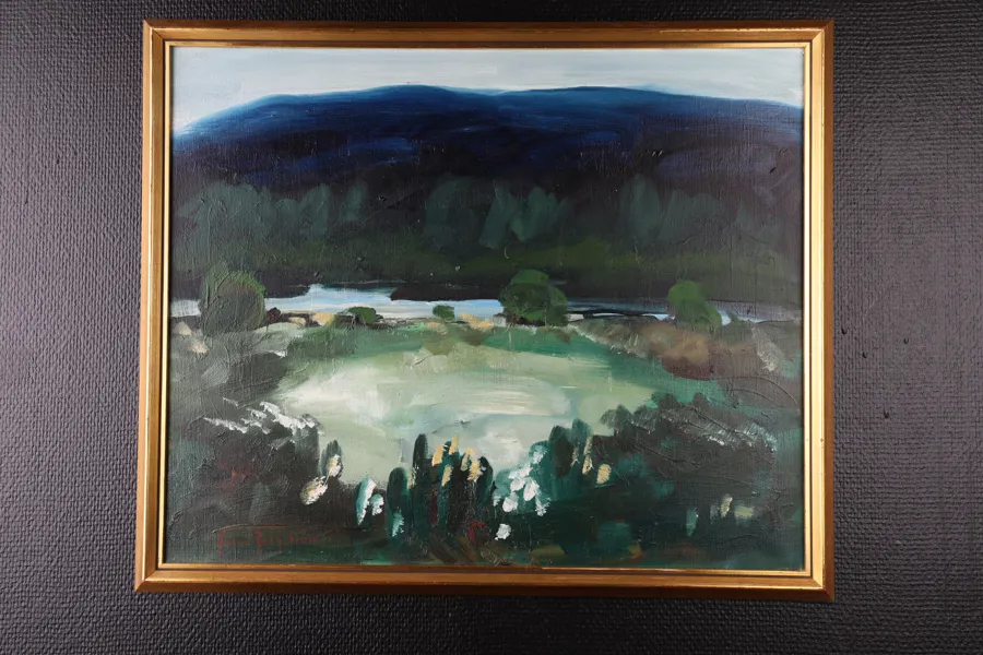 Tavla, JONNE BERGSTRÖM "Gäddvattnet".